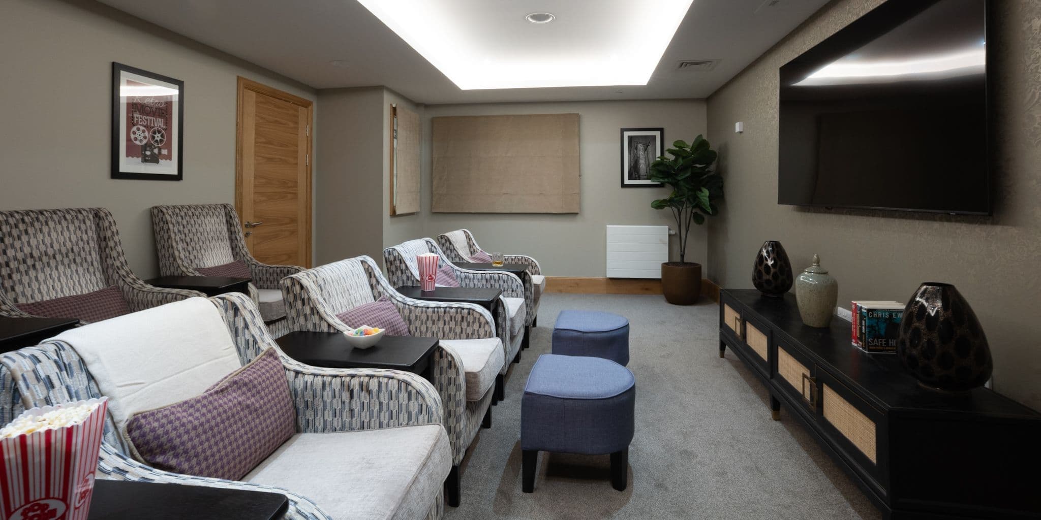 Cinema Room at Woodlands Care Home